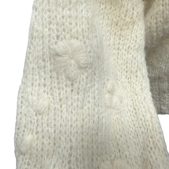 Kensington Prairie Farm Alpaca Pullover Mock Neck Bell Sleeve sweater Size Small - Picture 4 of 10